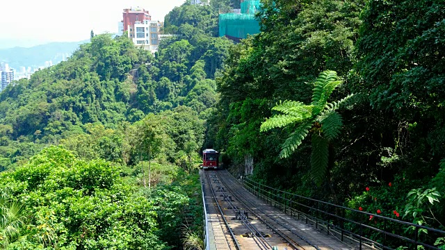 香港山顶缆车视频素材