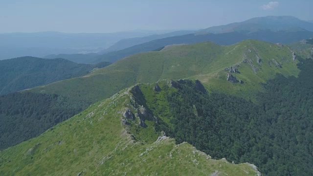 航拍山顶树木视频素材