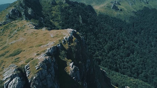 无人机拍摄的山羊墙视频素材