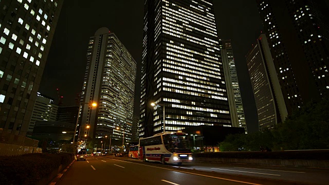 新宿摩天大楼夜景视频素材