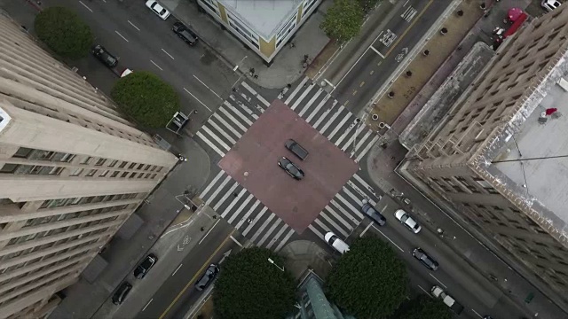 鸟瞰图的城市景观视频素材