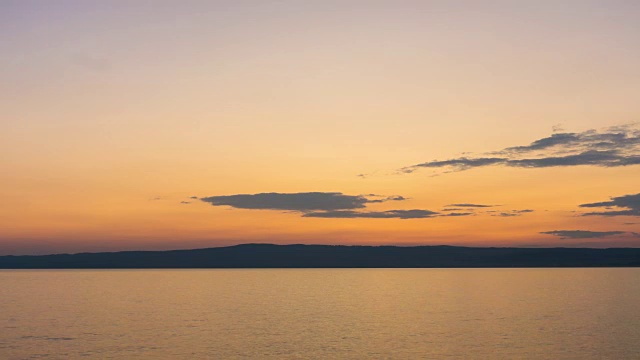 时光流逝，海洋，海滩，日落，天空视频素材