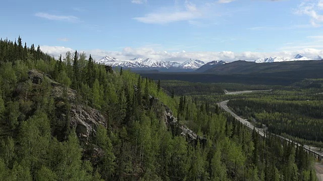 阿拉斯加德纳里公园的山谷全景视频素材