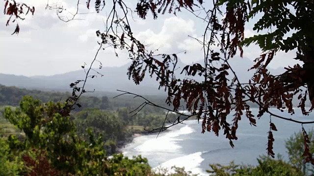 热带景观，山景，海洋。巴厘岛视频素材