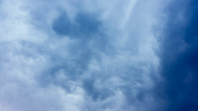 暴风雨前的乌云。雷暴前的乌云背景。时间流逝。间隔拍摄。视频素材