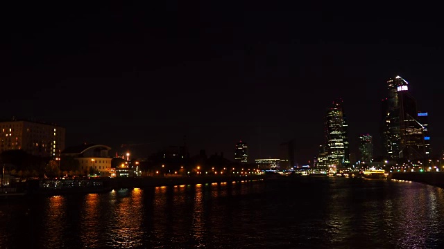 莫斯科市中心的夜景视频素材