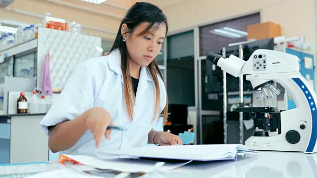 在实验室工作的科学家，概念科学视频素材