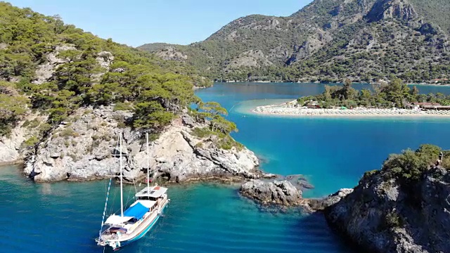 蓝色的航行。蓝色的巡航。Oludeniz来自土耳其Fethiye。视频素材