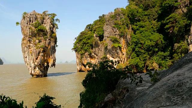 James Bond Island Khao Phing Kan, Ko Tapu, 攀牙湾, 泰国视频素材