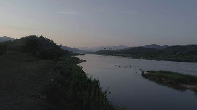 湄公河鸟瞰图视频素材