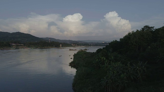 湄公河鸟瞰图视频素材