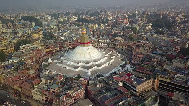 尼泊尔的Stupa Bodhnath katmandu - 2017年10月26日视频素材