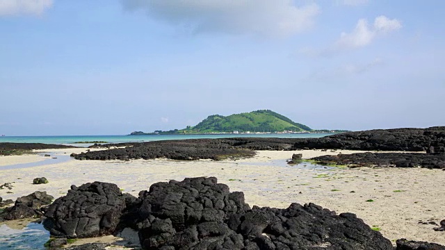 比阳岛和济州岛的惠普宰海滩视频素材