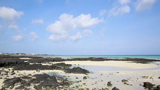 比阳岛和济州岛的惠普宰海滩视频素材