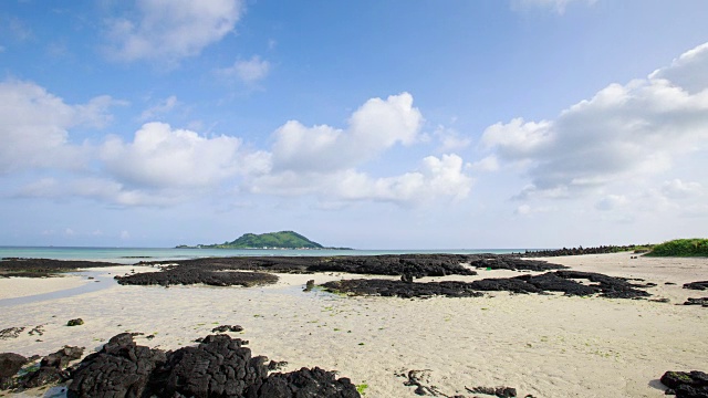 比阳岛和济州岛的惠普宰海滩视频素材