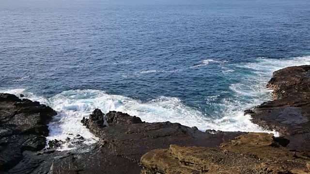 瓦胡岛的火山东岸视频素材