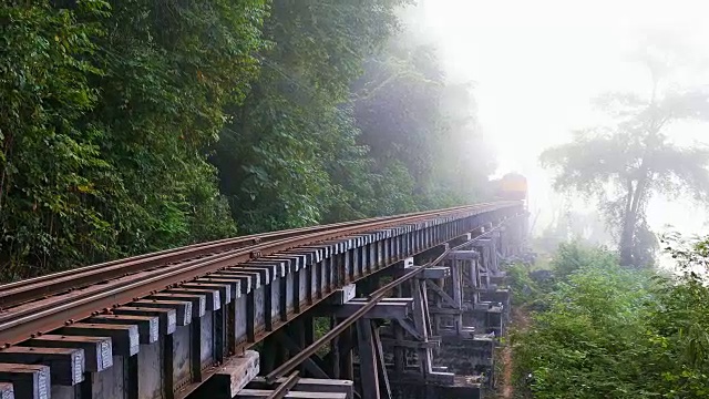 铁路在桂河大桥视频素材