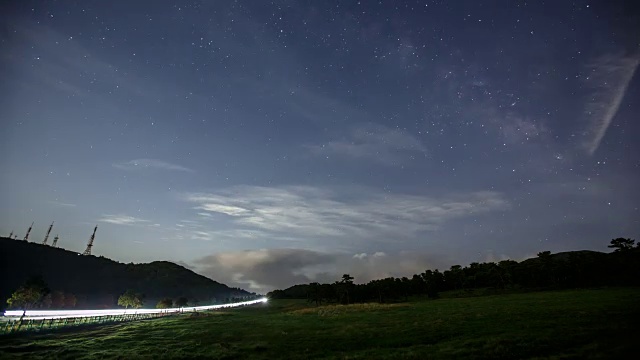 在济州岛的奥伦多岛的银河夜景视频素材