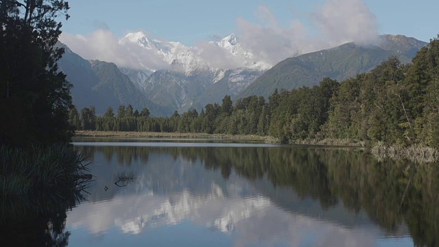 山。库克和山。来自新西兰马锡森湖的塔斯曼视频素材