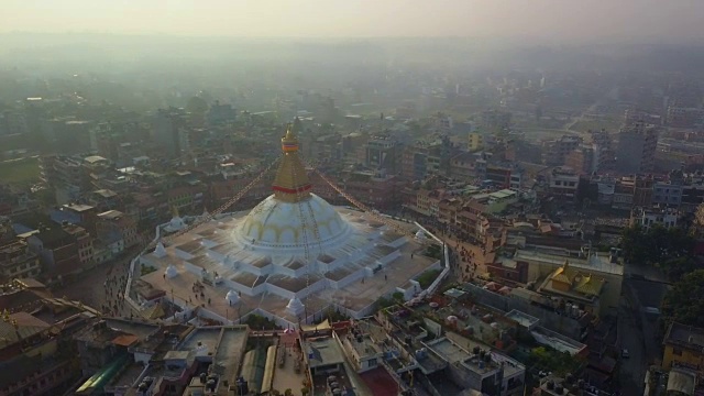 尼泊尔的Stupa Bodhnath katmandu - 2017年10月26日视频素材