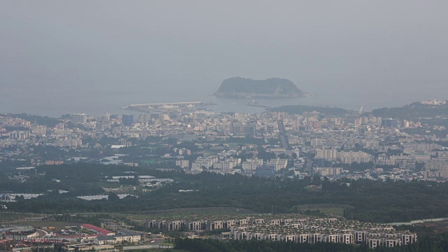 博物馆岛(韩国421自然纪念碑)和济州岛的西浦市视频素材