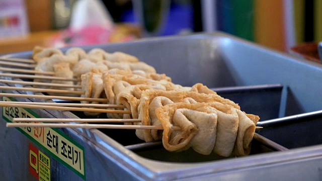 韩国街头食品视频素材