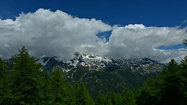 勃朗峰周围的山脉视频素材