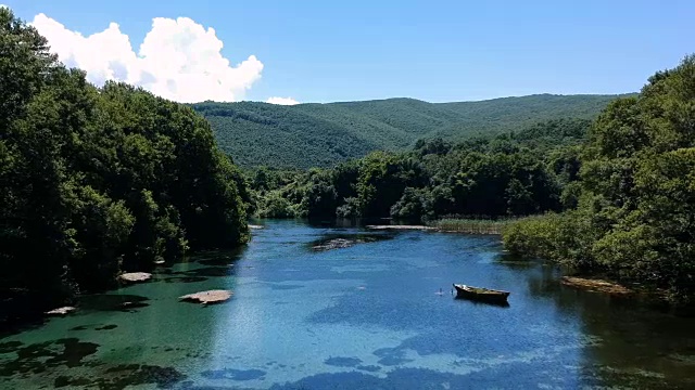 奥赫里德湖鸟瞰图视频素材