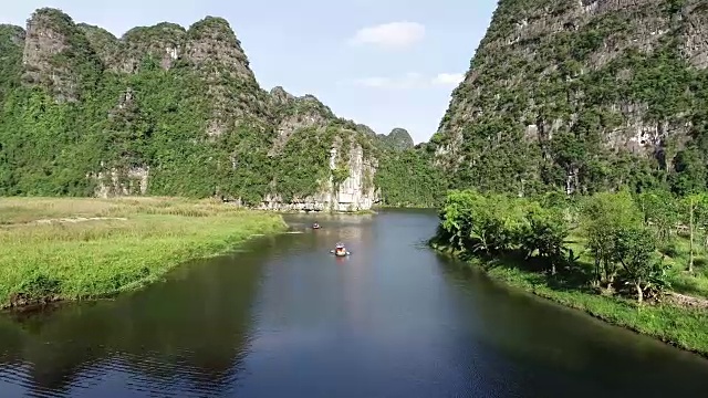 从上往下看，董安生态旅游综合体遗址视频下载