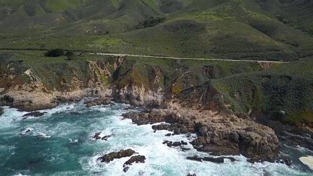 大苏尔加州航拍海岸视频素材