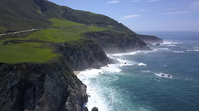 大苏尔加州航拍海岸视频素材