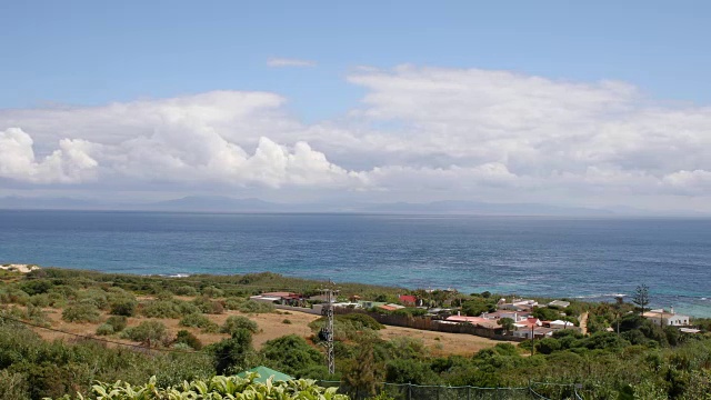 从西班牙到直布罗陀海峡和非洲的时间间隔视频素材