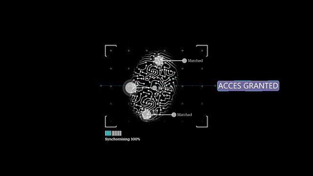 数字指纹机视频素材