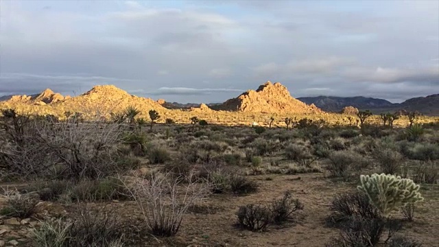 约书亚树国家公园的山脉和岩石视频素材