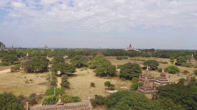 蒲甘的寺庙全景景观视频素材