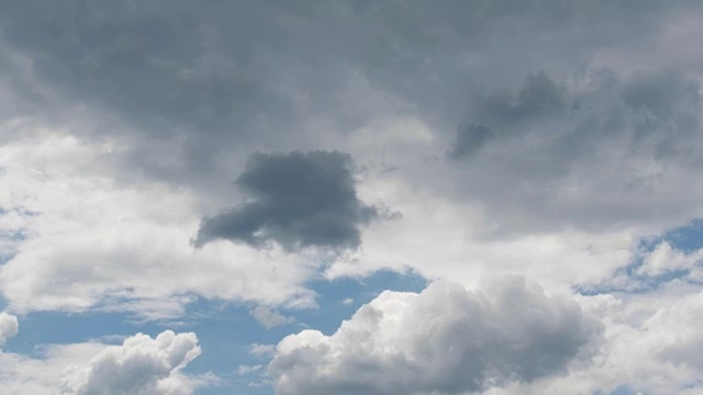 即将到来的暴风雨天，乌云迅速变暗视频素材