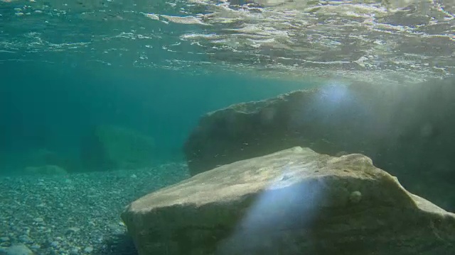 水下石日落4k视频素材