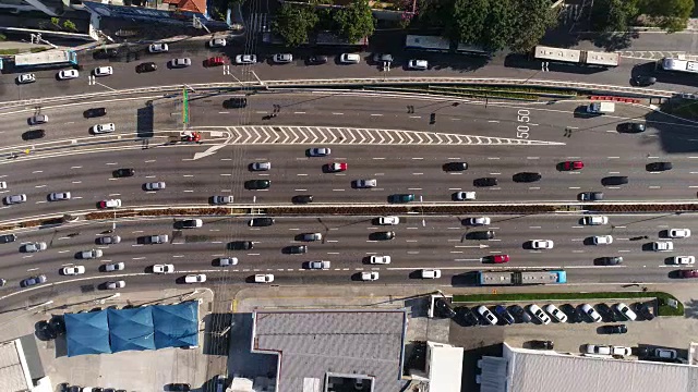 巴西圣保罗大道23号俯视图视频素材