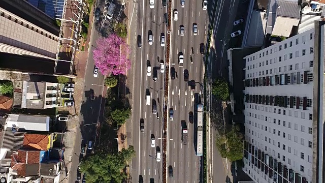 巴西圣保罗大道23号俯视图视频素材