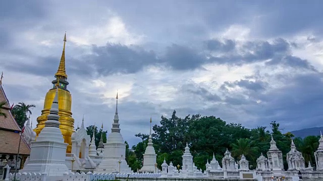 时间流逝:泰国清迈的宣道寺视频素材