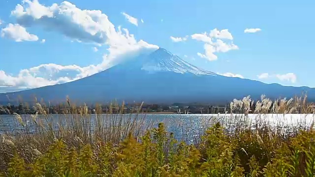 日本的富士山。视频素材