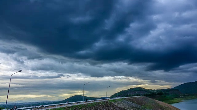 时间流逝:下雨前的乌云视频素材