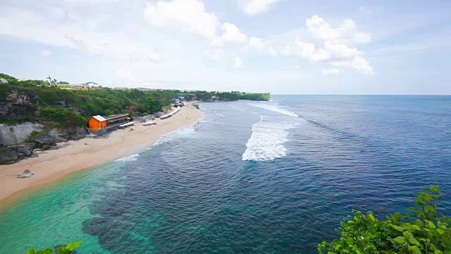 巴厘岛上美丽的海浪景色视频素材