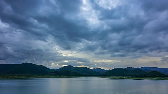 时间流逝:下雨前的乌云视频素材