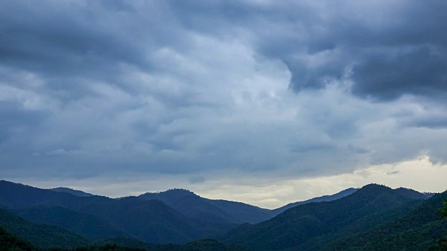 时间流逝:下雨前的乌云视频素材