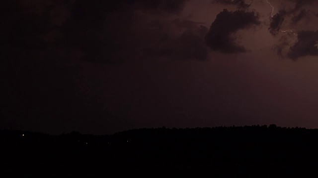 慢动作的雷雨与闪电。天气集合视频素材