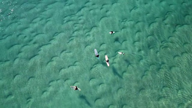 海滩的鸟瞰图视频素材