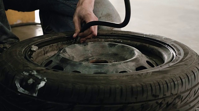 轮胎气压控制视频素材