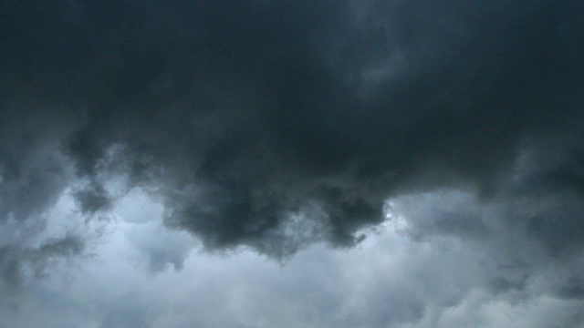 暴风雨期间天空乌云密布视频素材