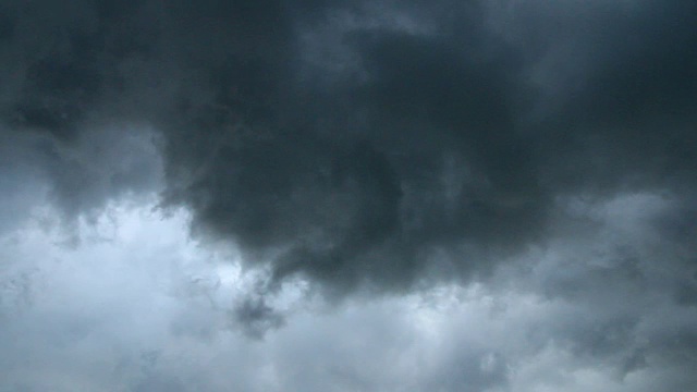 暴风雨期间天空乌云密布视频素材